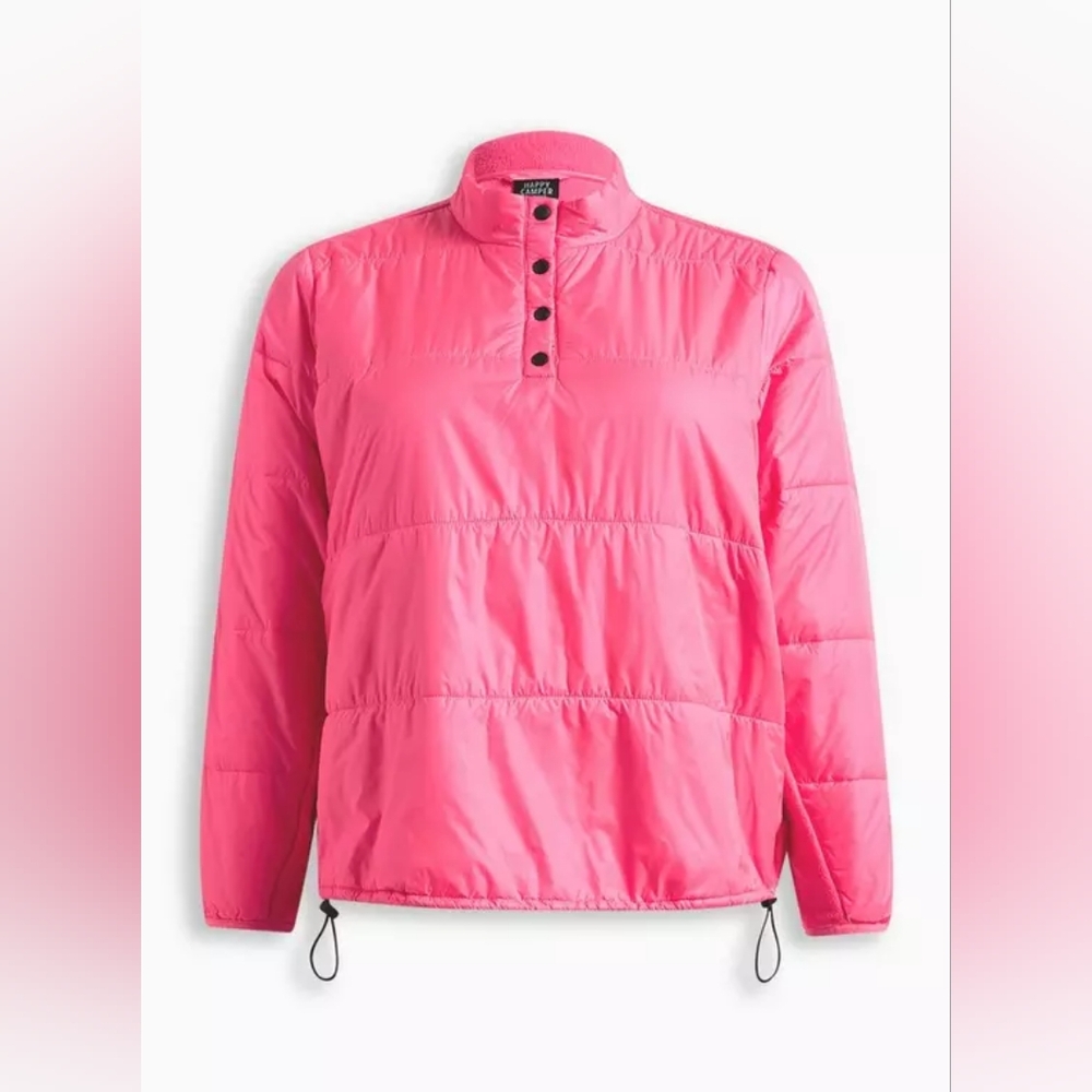 torrid Hot Pink Puffer Pullover Jacket
